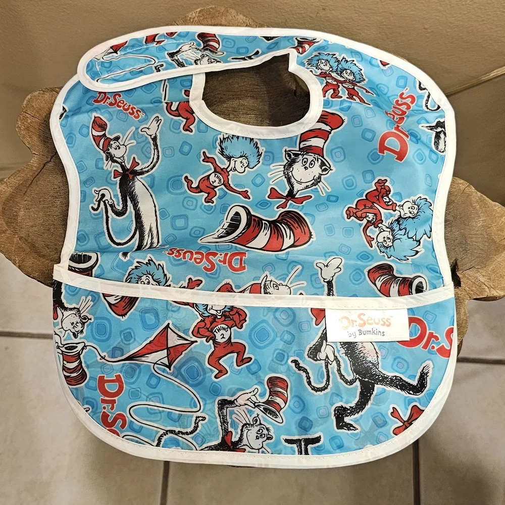 Bumpkins-Dr. Seuss Baby Bib Set - Green and Blue